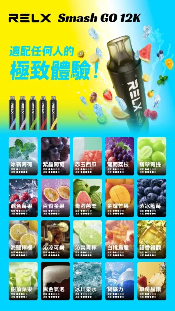 RELX SG悅刻 一次性拋棄式 12000口 [買六送一]